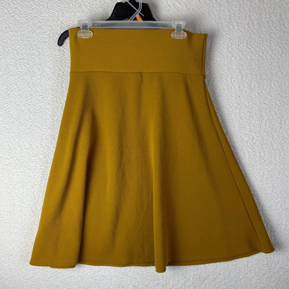 LuLaRoe Burnt Orange/Mustard Skirt Size Large Azure